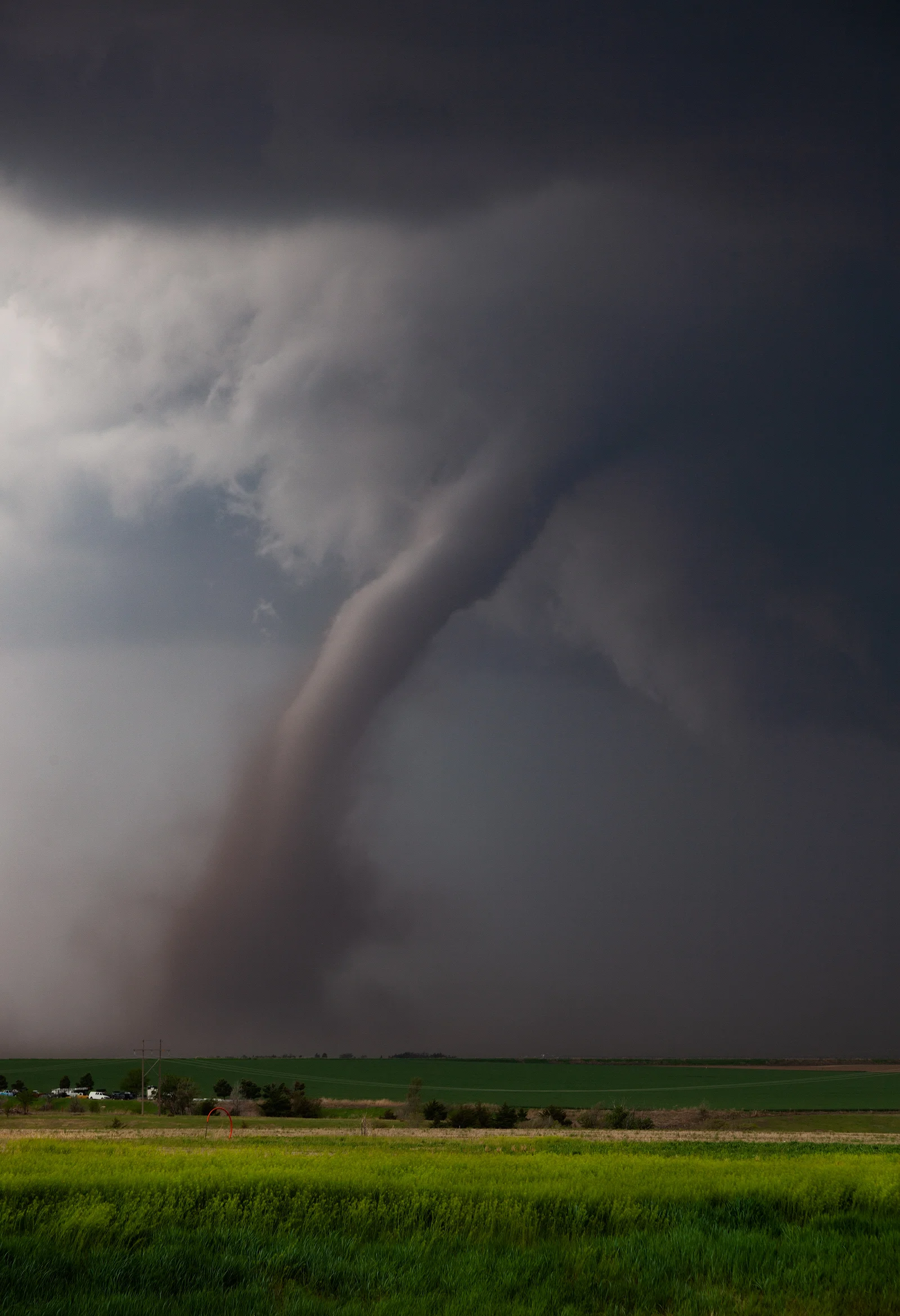 The McCook, NE tornado at 6:04pm on 5/17/19. Shot with a Canon 5D Mk. II, 105mm lens, f/8, ISO 100, 1/50th sec exposure.