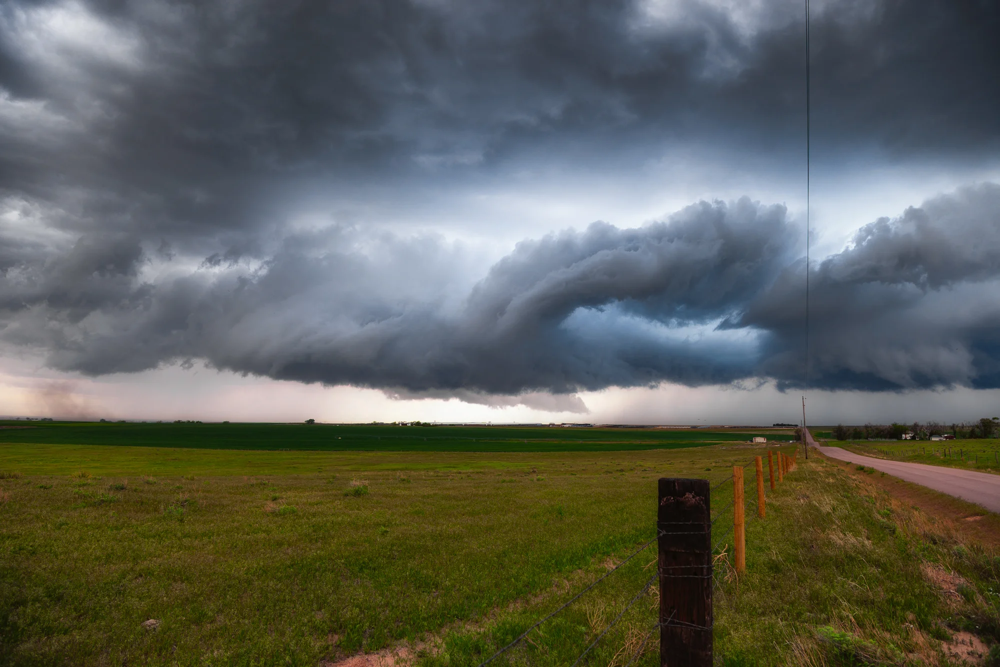 One of the most jaw-dropping storm clouds I’ve seen, there was a horizontal bend in this updraft. It was unbelievable to watch.