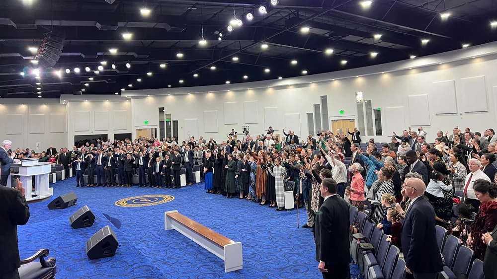 Worship service at Valley Pentecostal Church