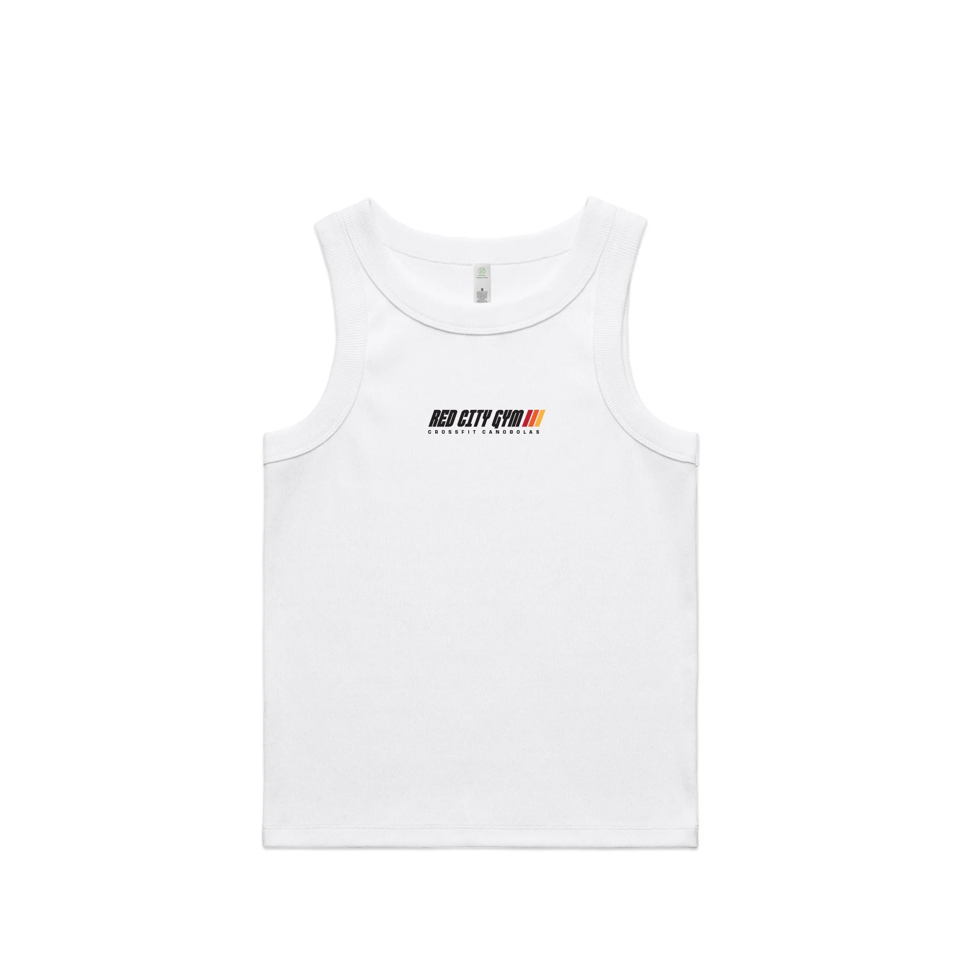 Women's White Ribbed Tank: $45