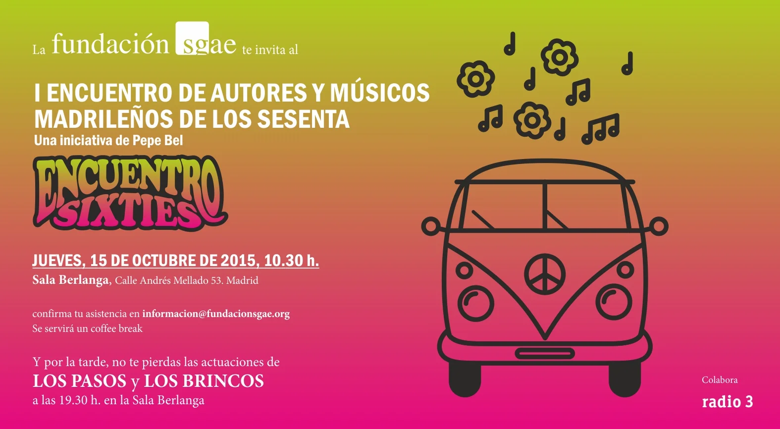 Invitación al | Encuentro de Autores y Músicos Madrileños de los Sesenta