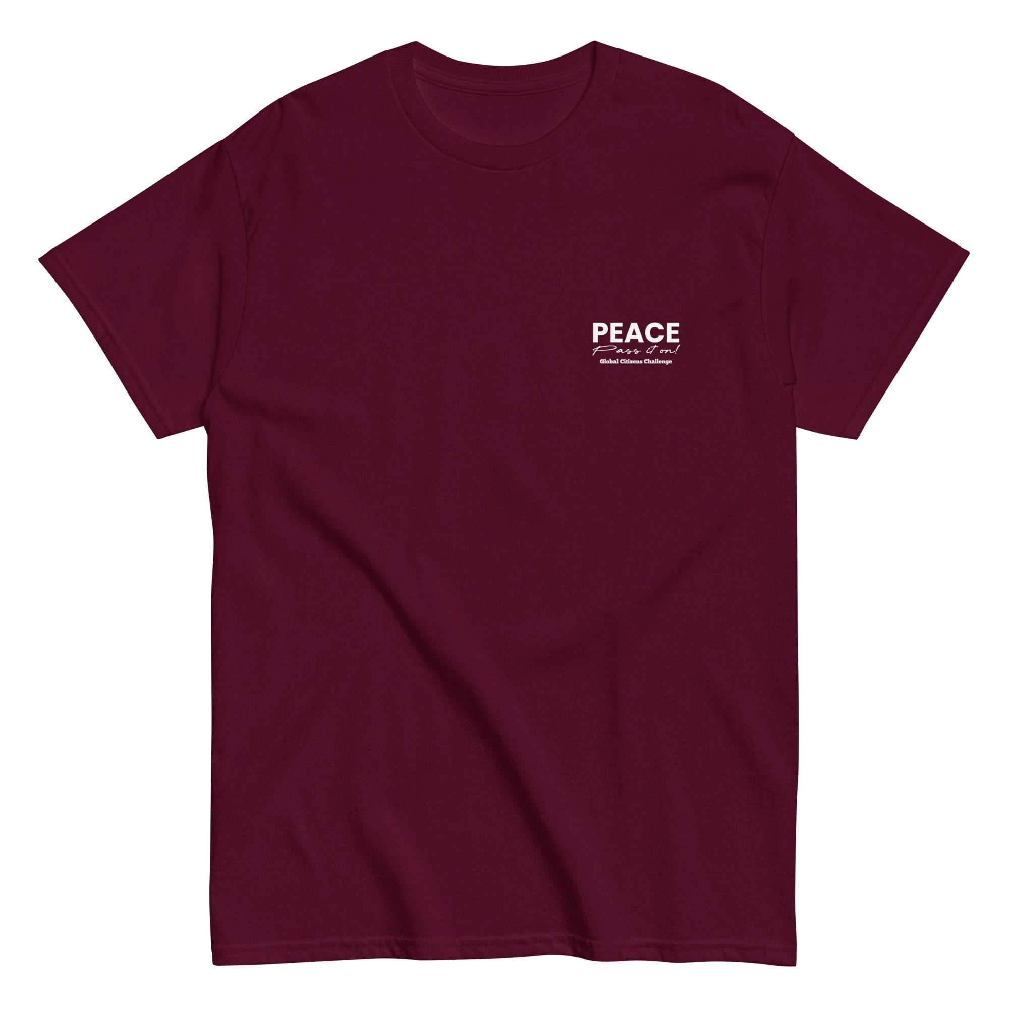 unisex-classic-tee-maroon-front-67a4f41d832f7.jpg