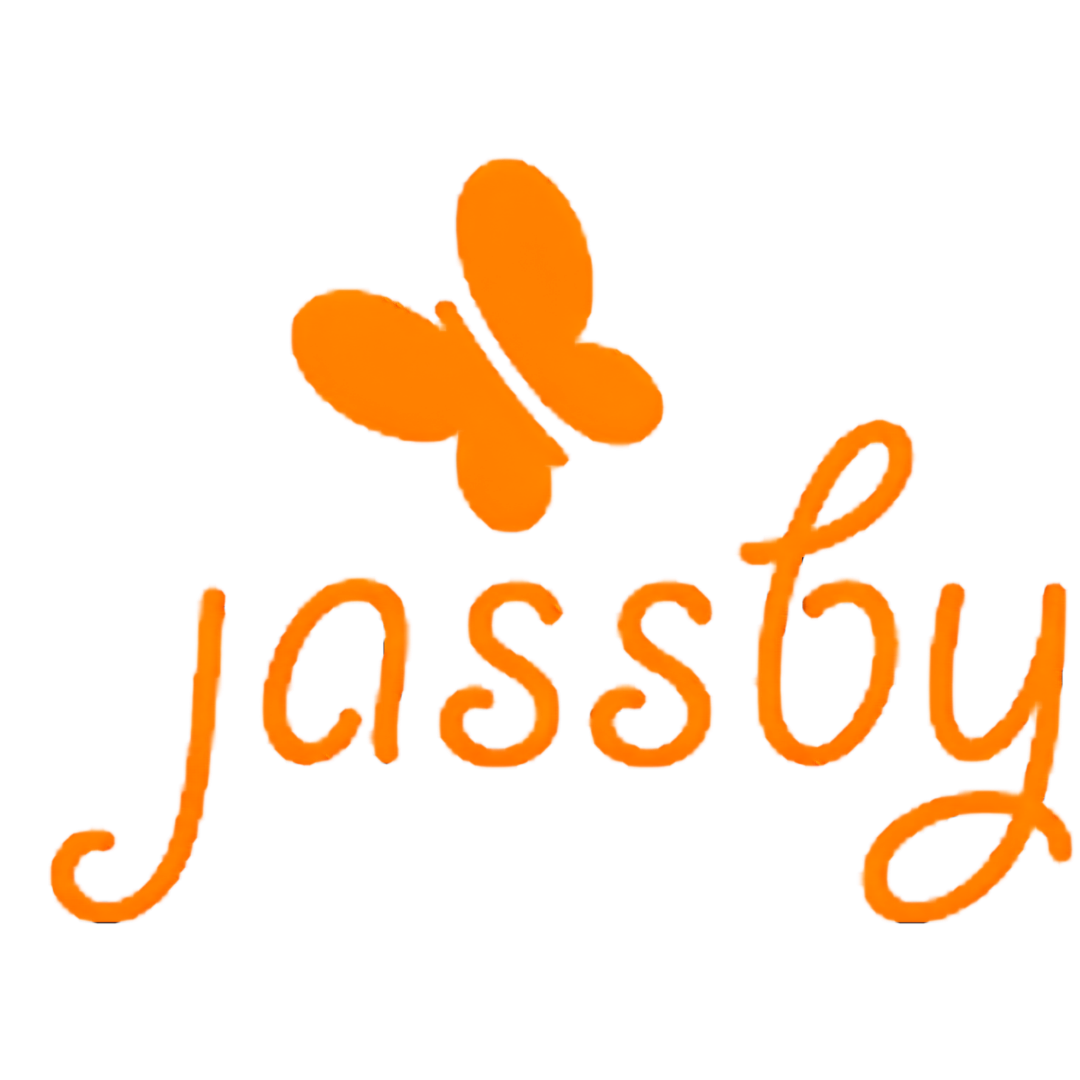Neon sign featuring an orange butterfly and the word 'jasmine' written in cursive.