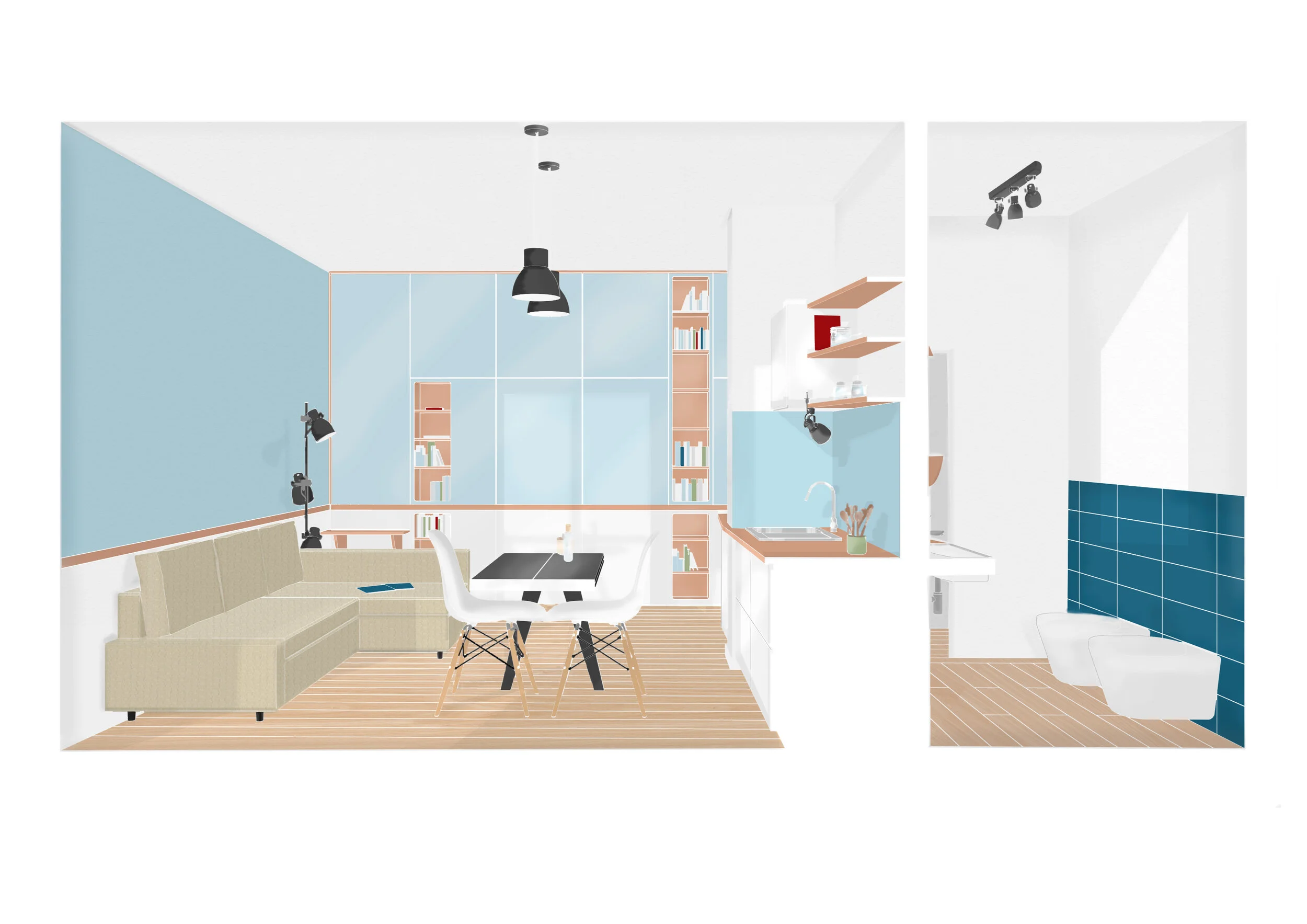 llabb_Riviera Cabin_Sezione trasversale