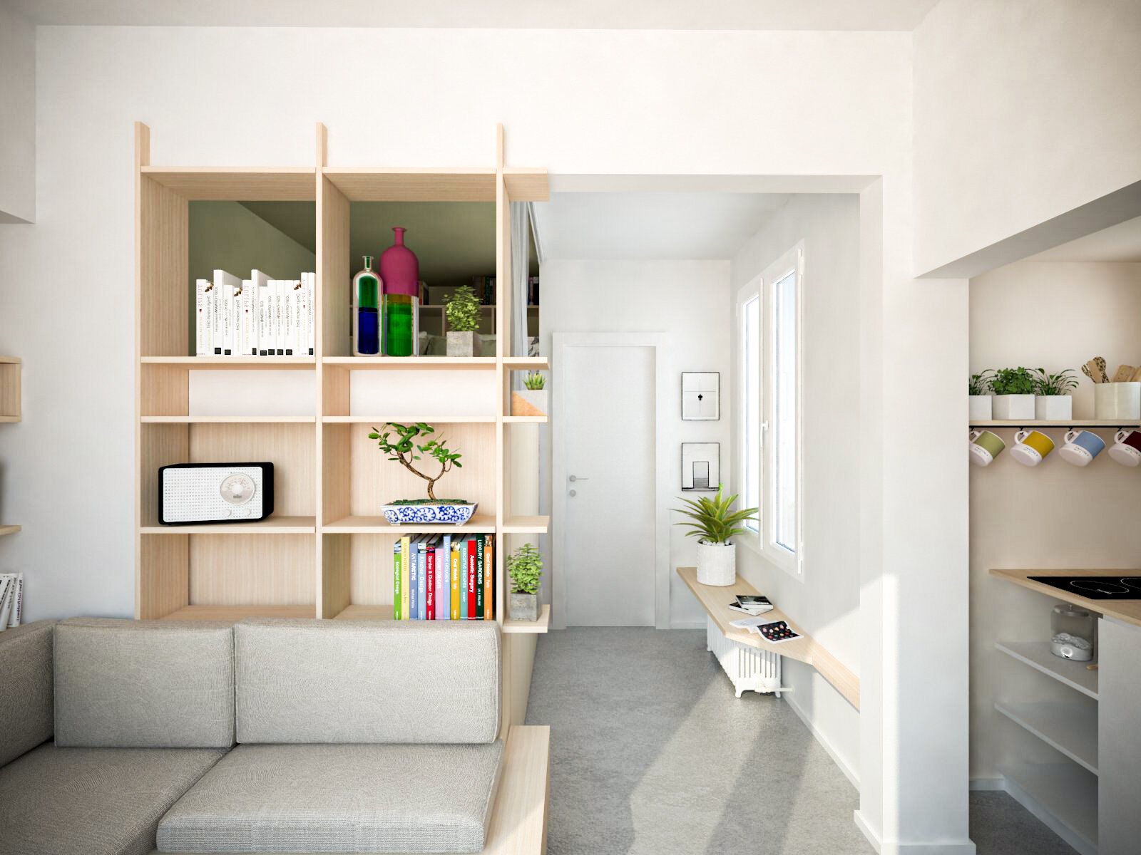 Zona giorno e cucina