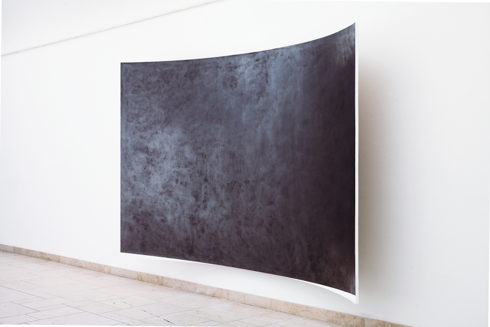 Untitled, 2013. Graphite, gesso, linseed oil on wood 240 x 380 cm