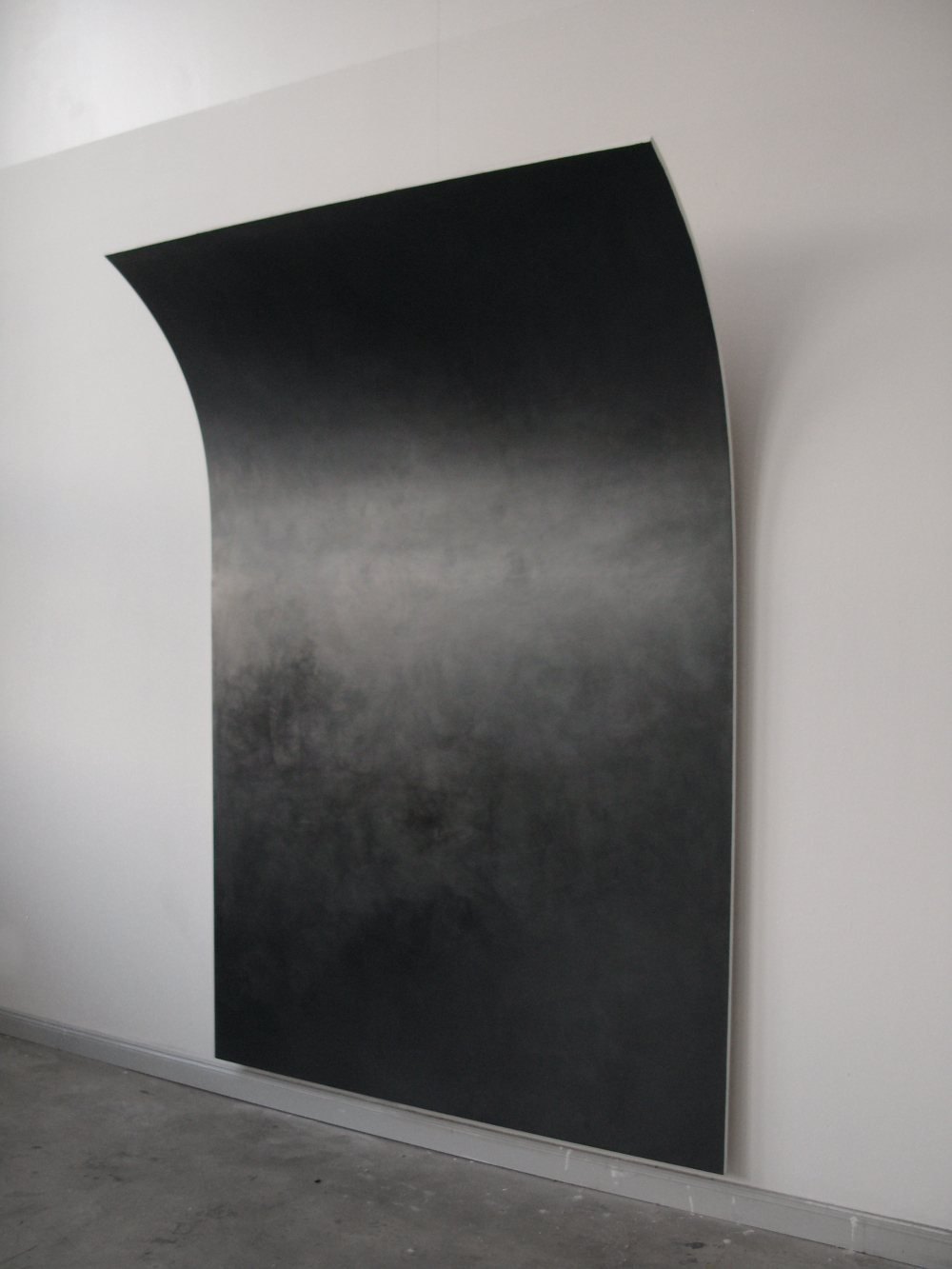 Untitled, 2011. Graphite, linseed oil, gesso on wood 260 x 170 cm