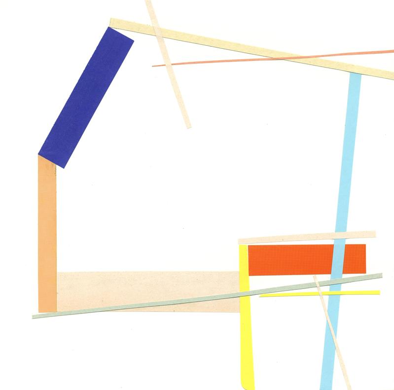 Out of office 3 , 2015, analogue collages , 25,4 x 25,4 cm