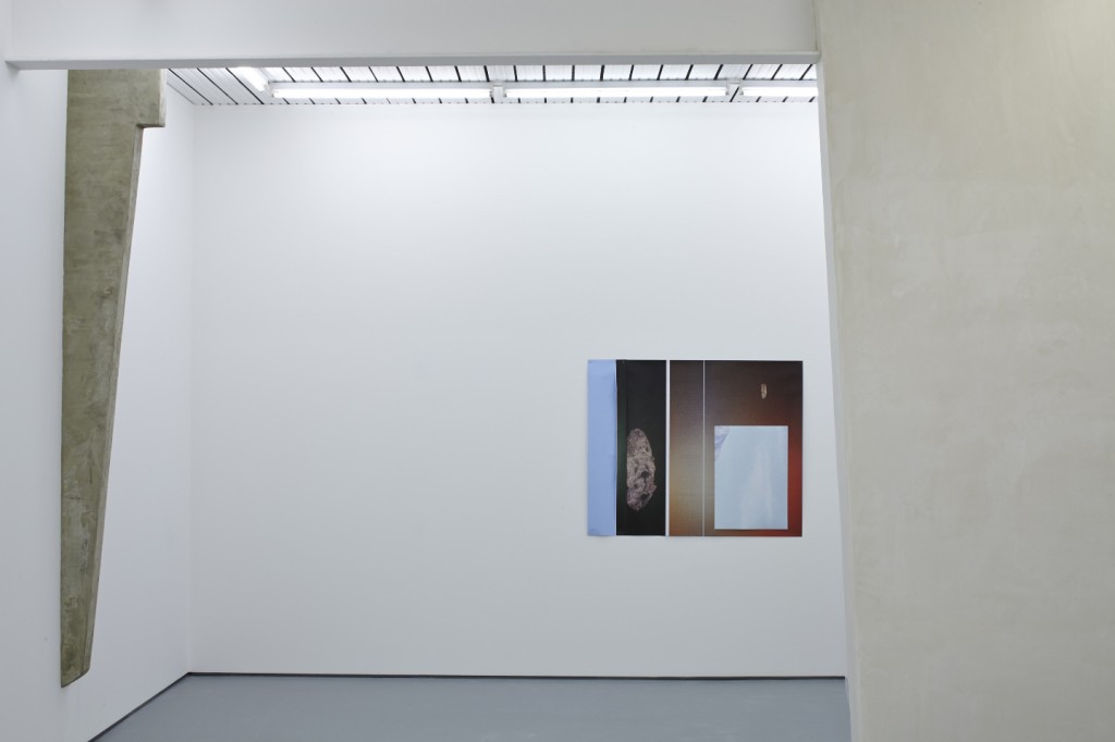 Site specific, installed column 2013 (cement render) Bounds 2013 (paper)102 x 123.5cm; Site specific installed wall 2013 (plaster render)