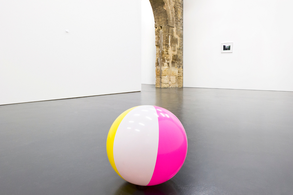 Beach ball filled with air from the lungs of a dying man, 2010