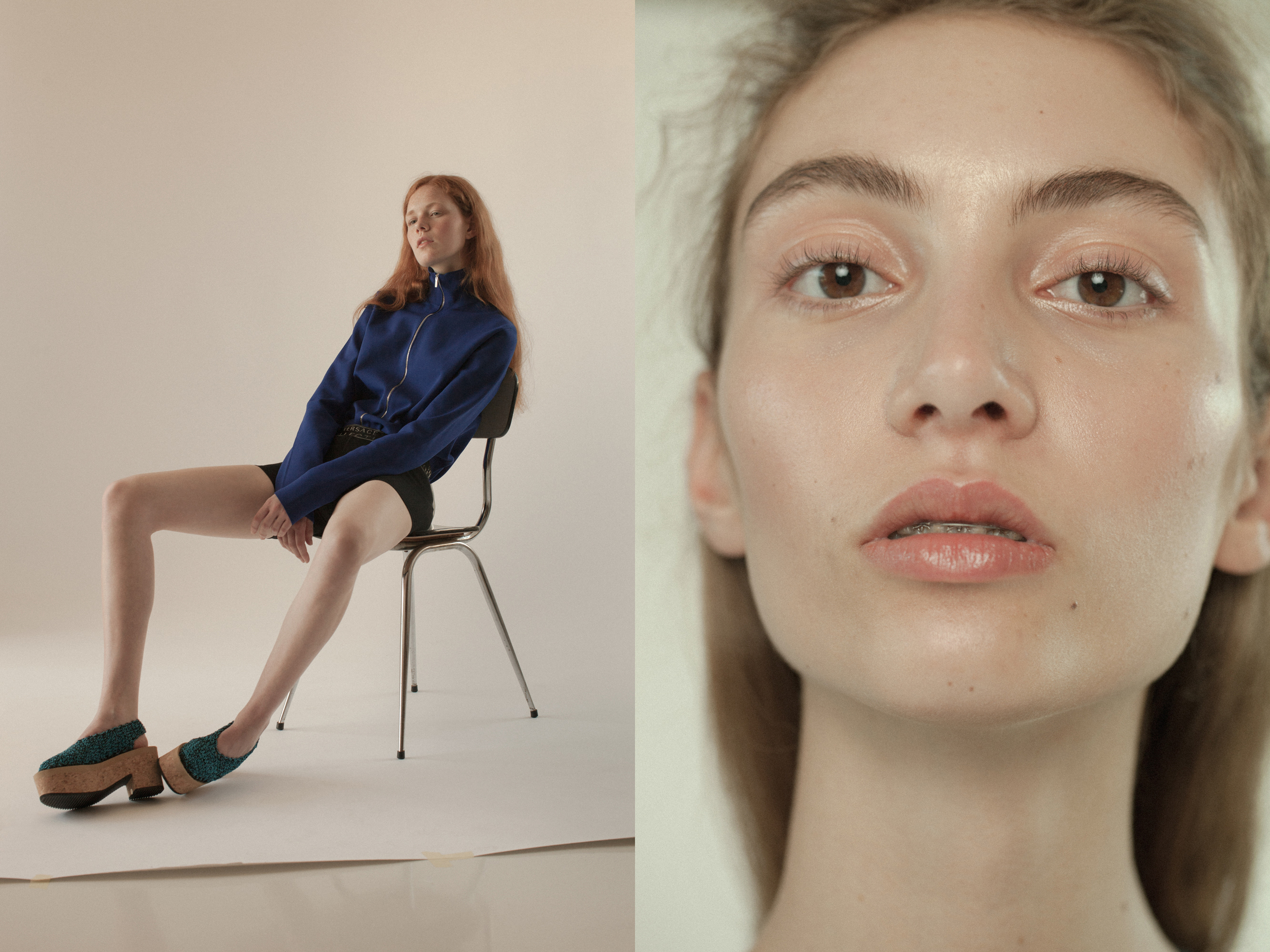 Christy wears jumper by DIOR HOMME underwear by VERSACE shoes by ALARMA FUTURA .