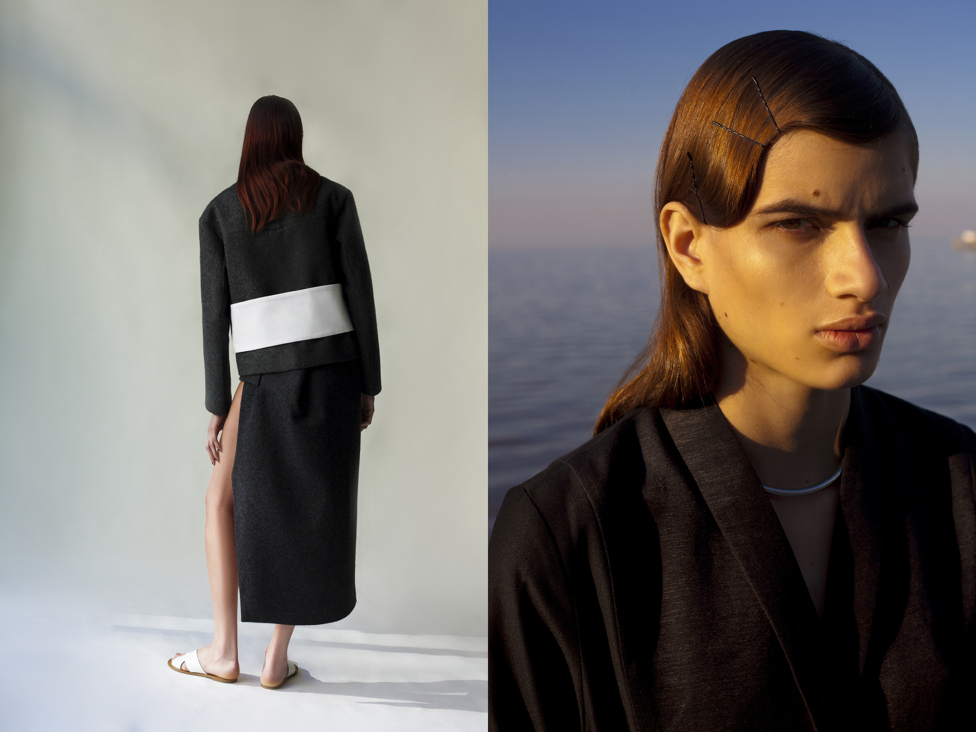 Linda wears total look DUBIE . dress DONNA KARAN NY choker JENNIFFER FISHER