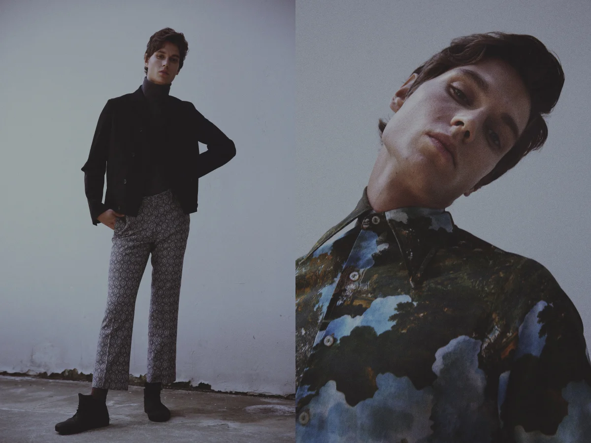 turtlenek JIL SANDER jacket RAF SIMONS pants STYLIST'S OWN . shirt STYLIST'S OWN
