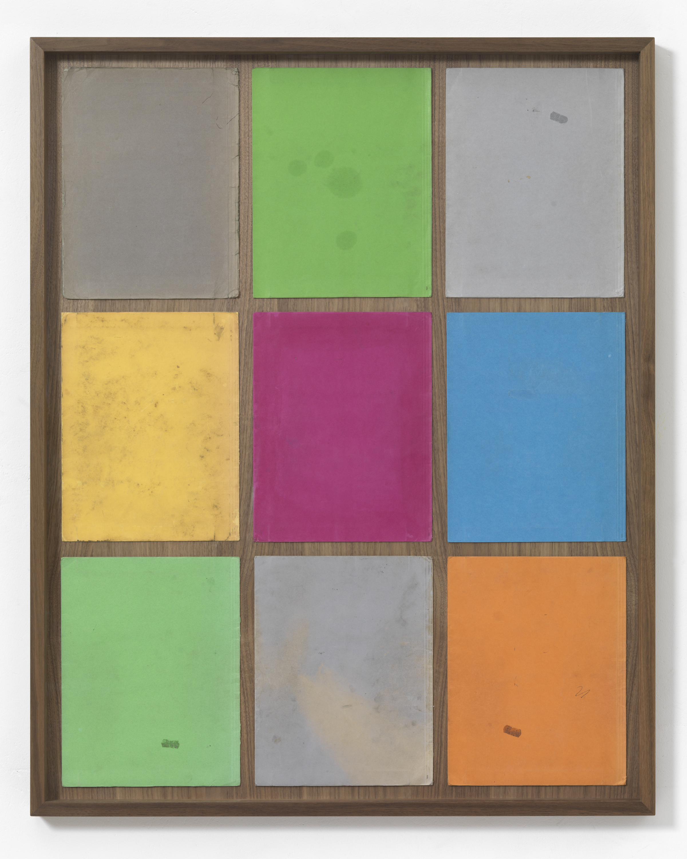 Untitled, 2013, cardboard, wood, glass, 107 x 86 x 4,5 cm