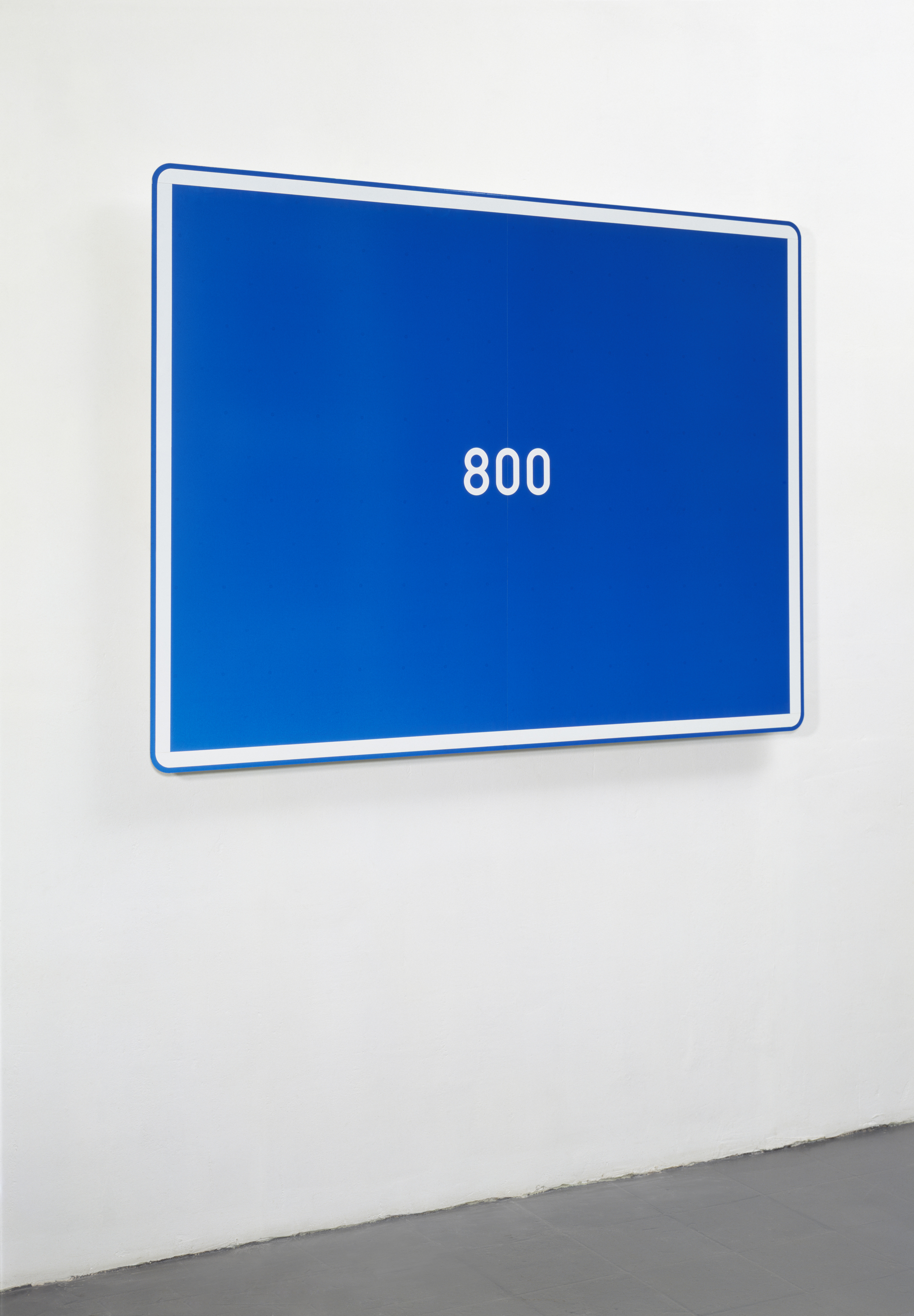 Untitled, 1988, reflective foil on aluminium, 120 x 160 x 10 cm