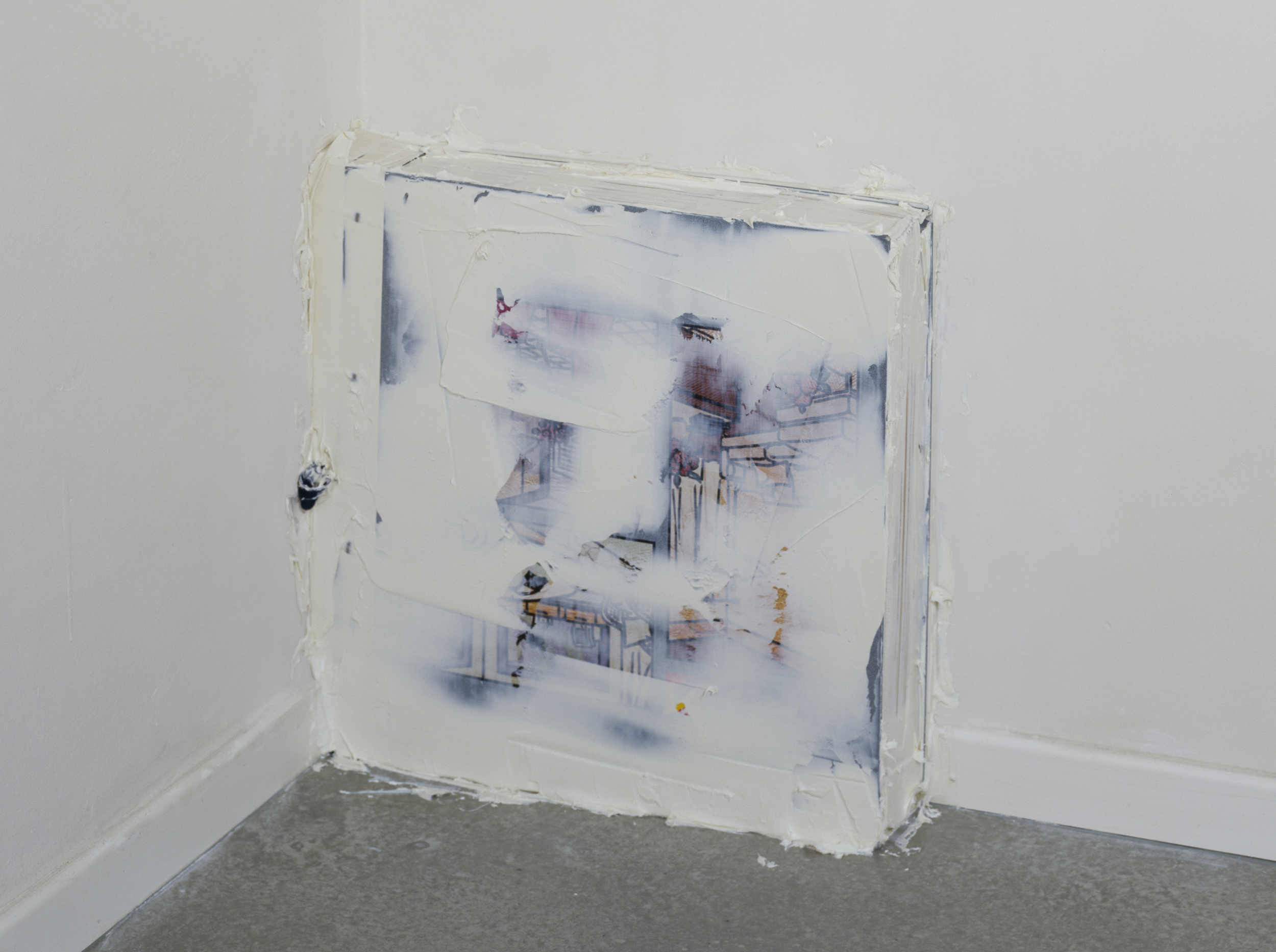 Buchecke, 2004, wallpaper pattern book, Penaten baby creme, 46 x 47 x 11 cm