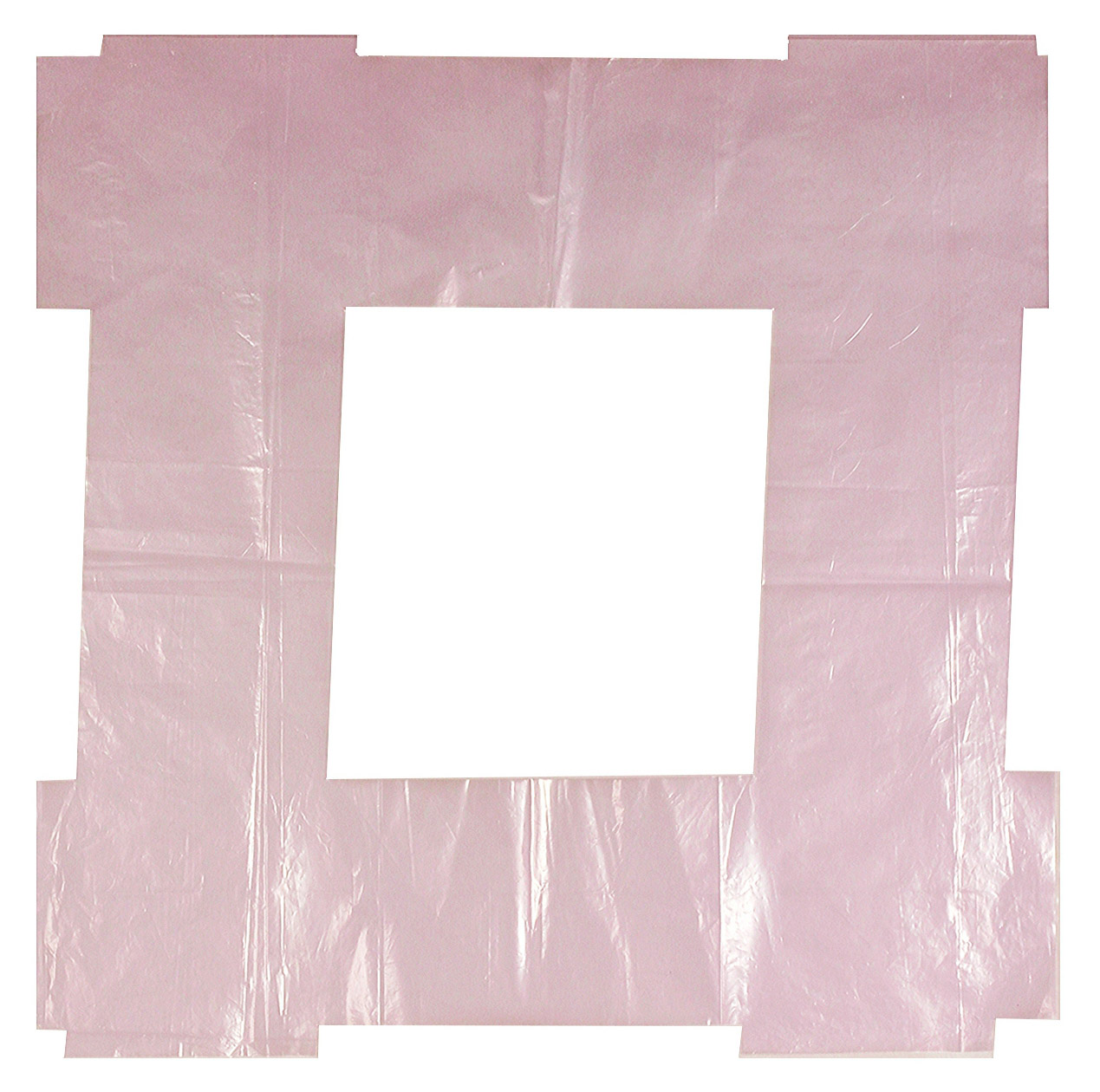Untitled, 1998, shaped and folded rose-violet polyethylene film, 57 x 57 cm