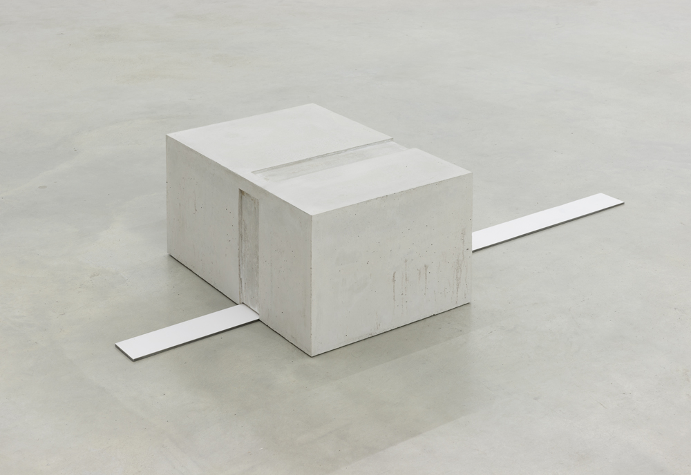 Untitled, 2015, concrete, metal, 20 x 60 x 70 cm (concrete), 10 x 9.5 cm (metal)