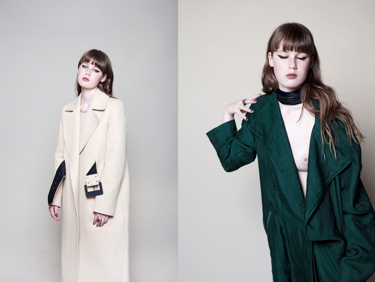 coat TOGA necklace MIRABELLE ring MARIA FRANCESCA PEPE . coat VIELMA ring MARIA FRANCESCA PEPE neck cuff STYLIST'S OWN 