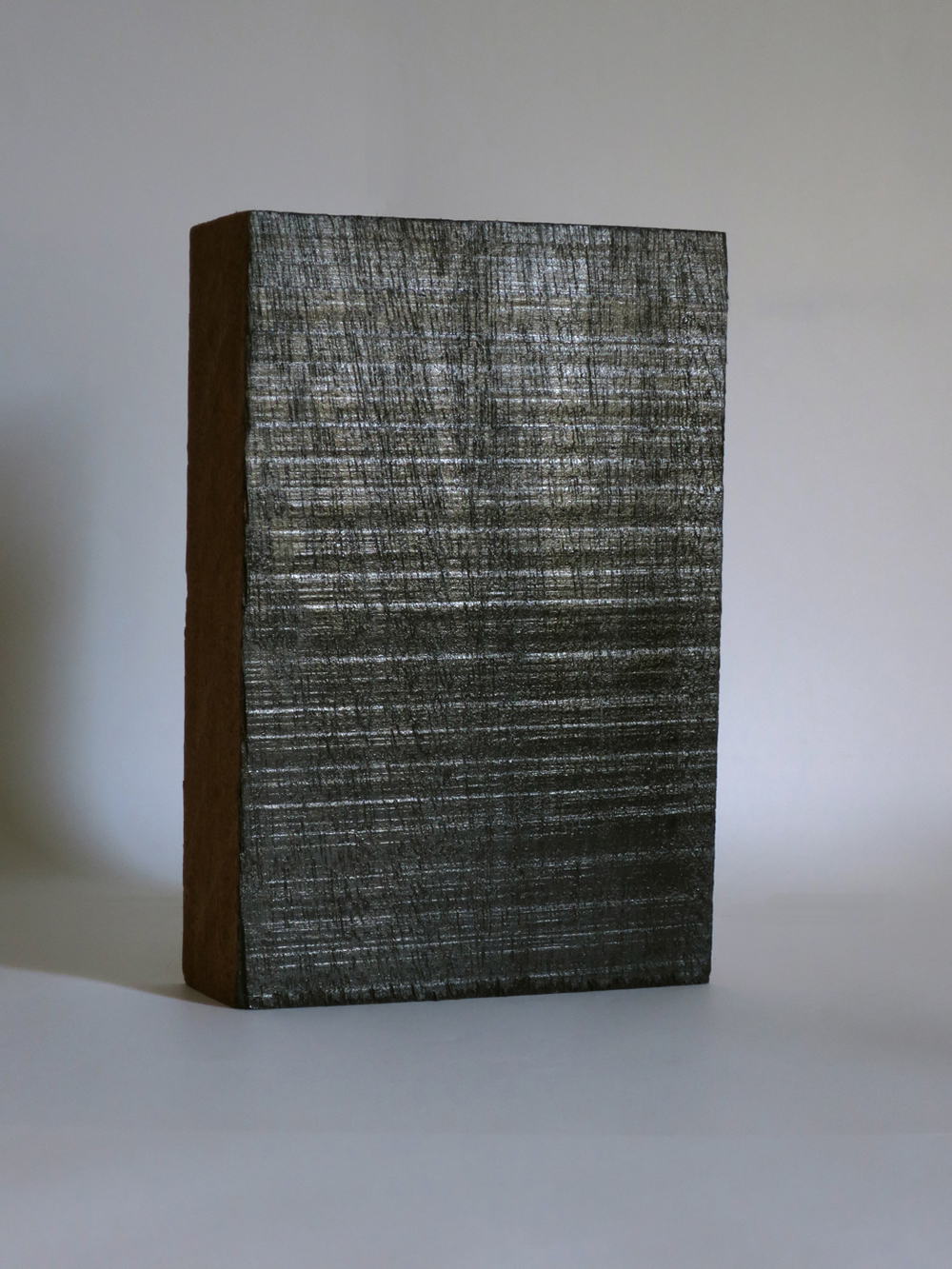 Soupir, 2015, indian ink on wood, 19,2 x 13 x 4 cm