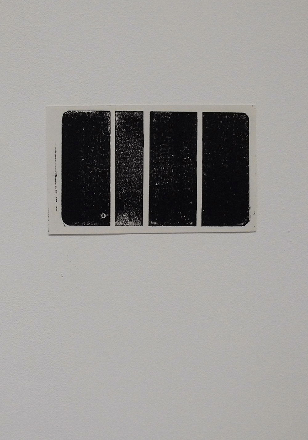 Rythme Binaire, 2014, linocut on paper, 12,5x17cm