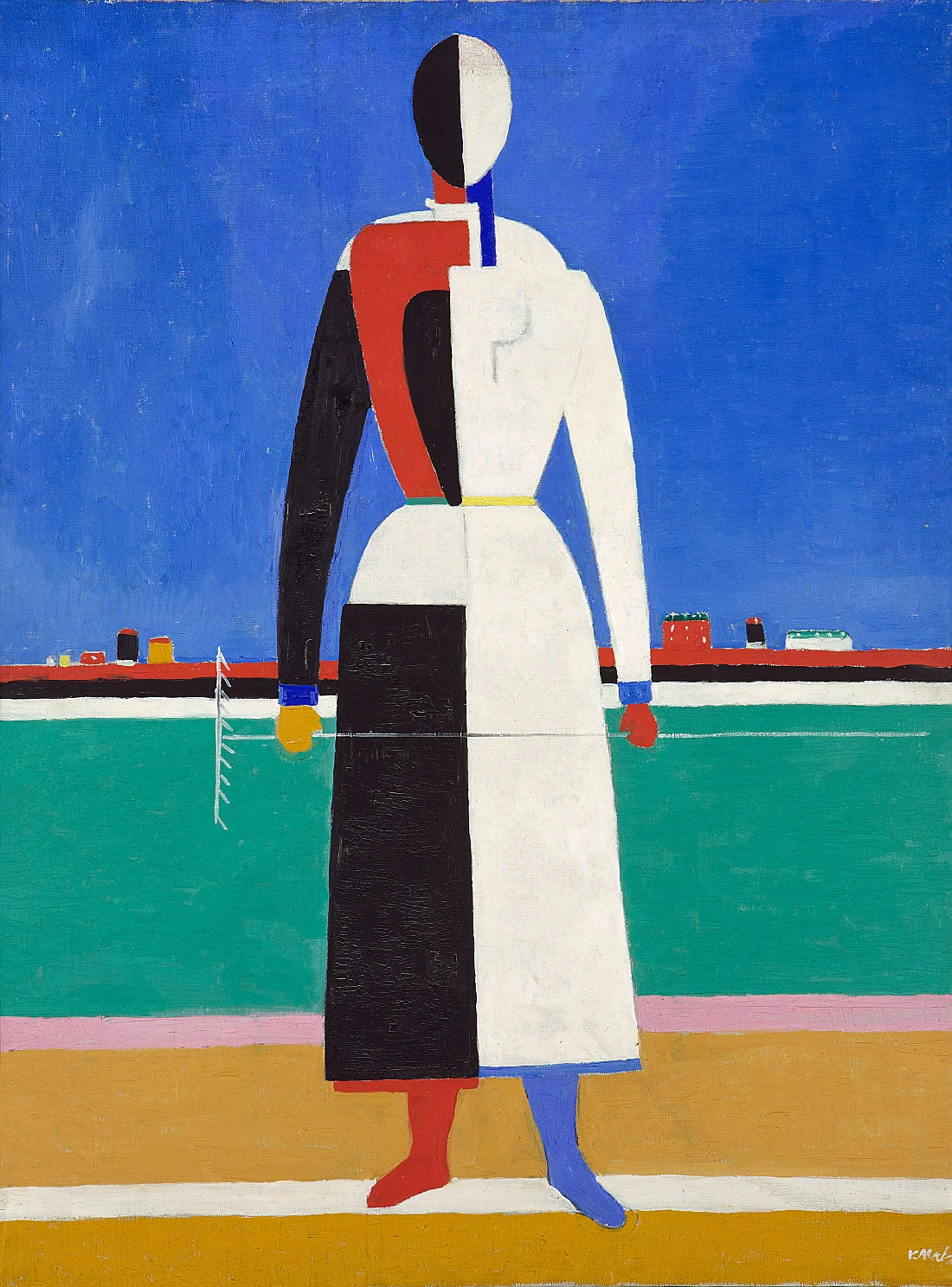 Woman with Rake, 1930-32, oil on canvas