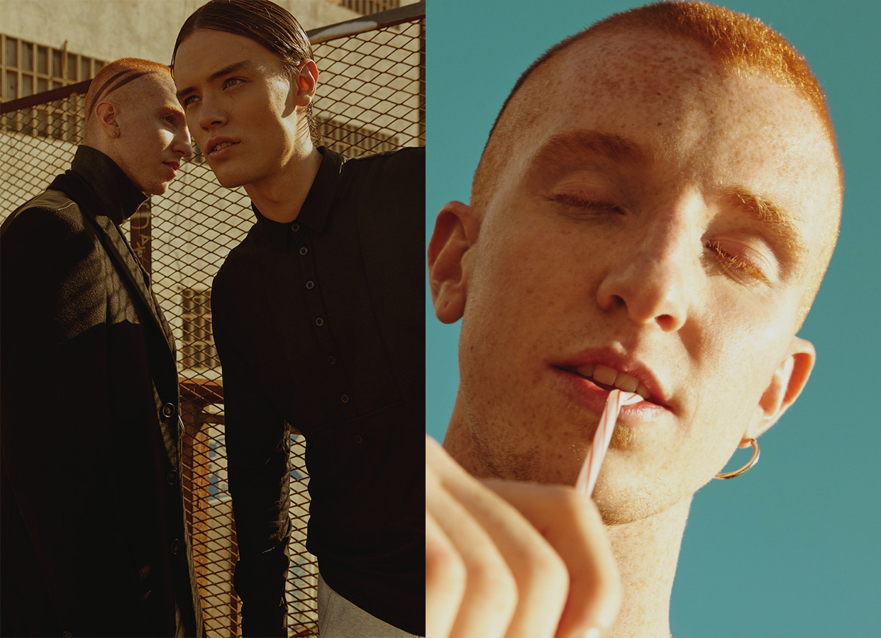 Adria wears coat GUESS turtleneck DOLCE & GABBANA earing THOMAS SABO and Nikita wears all clothes GUESS BY MARCIANO