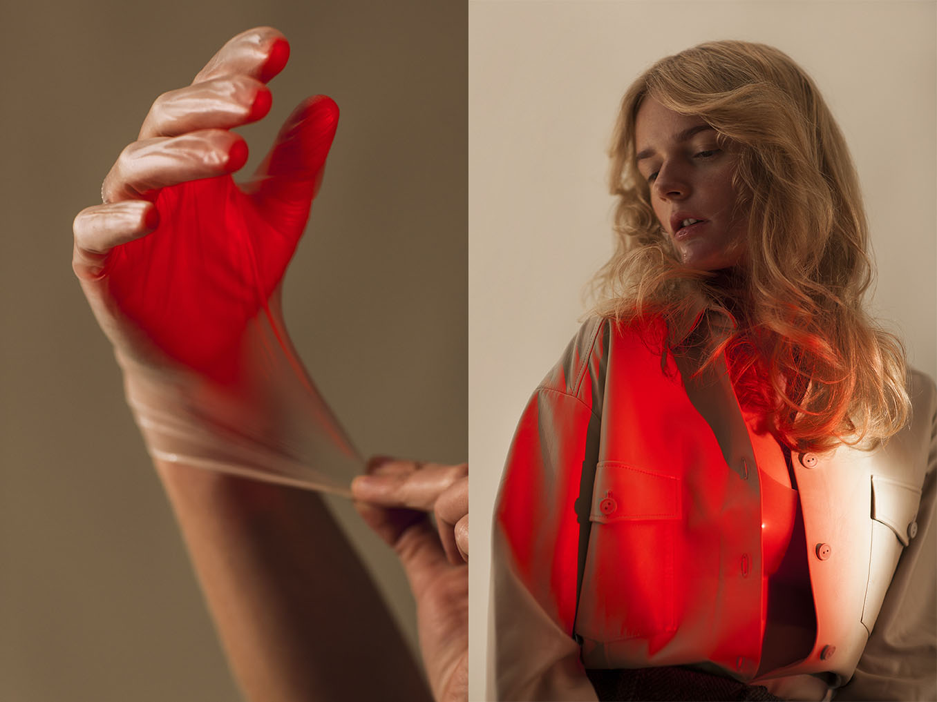 gloves STYLIST ARCHIVE leather shirt TRUSSARDI top VON ROSE COUTURE FOR WOVO trousers ERMENEGILDO ZEGNA