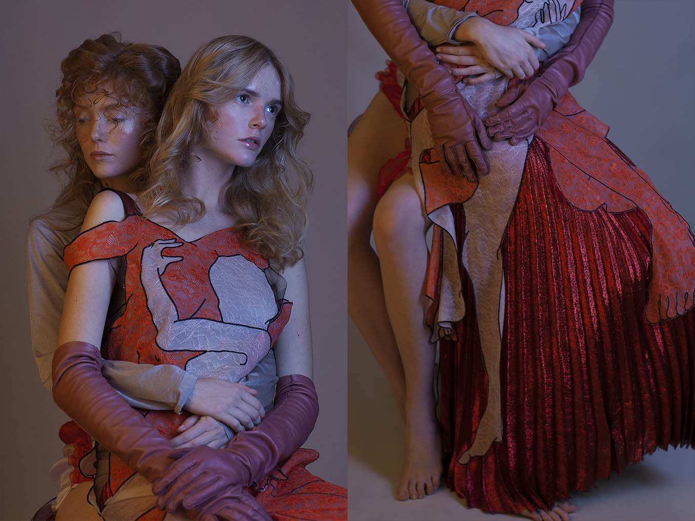long sleeves t-shirt PAUL SMITH dress CHRISTOPHER KANE gloves PRADA