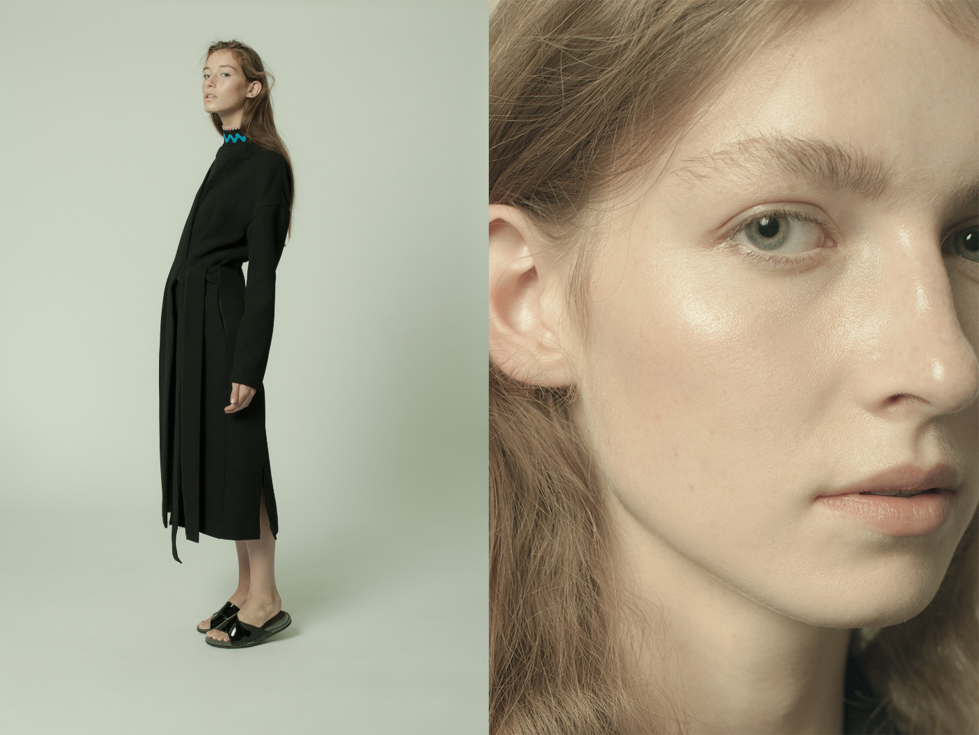 Lily wears coat YULIA KONDRANINA top PETER PILOTTO leather sandals MEHLE