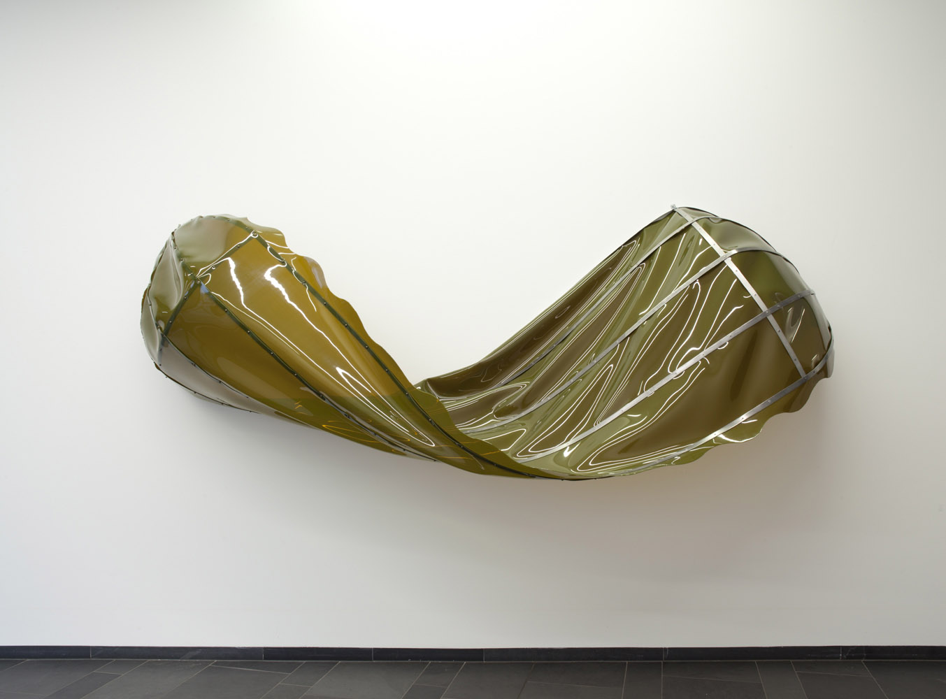 Topsy Turvy, 2012, vinyl, stainless steel, copper, 80 x 230 x 100 cm