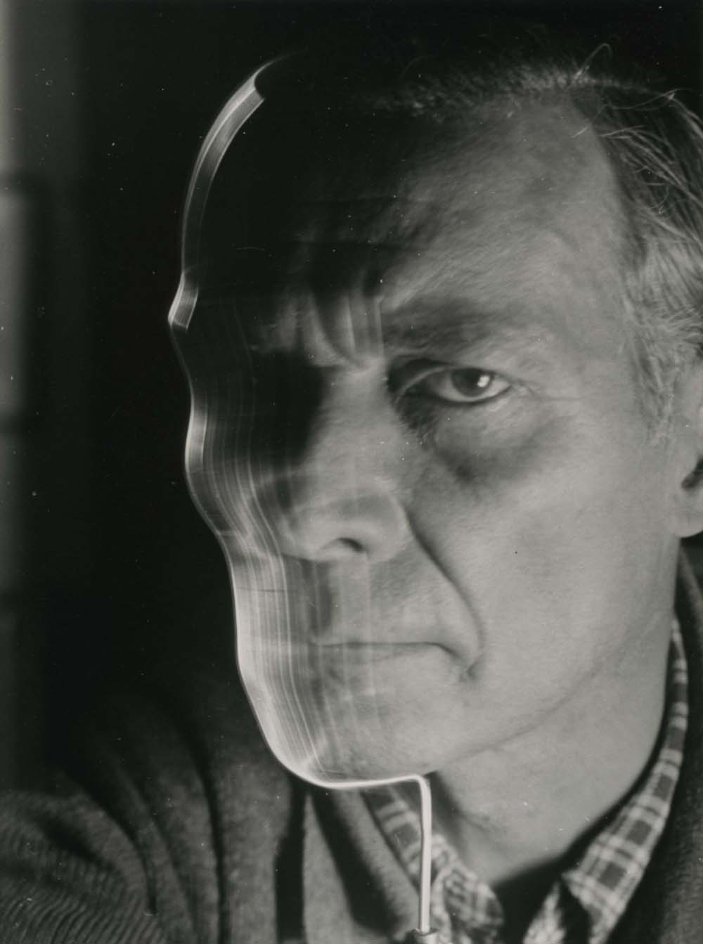Selbstportrait mit Draht-montage (Self-portrait with Wire Montage), 1950s
