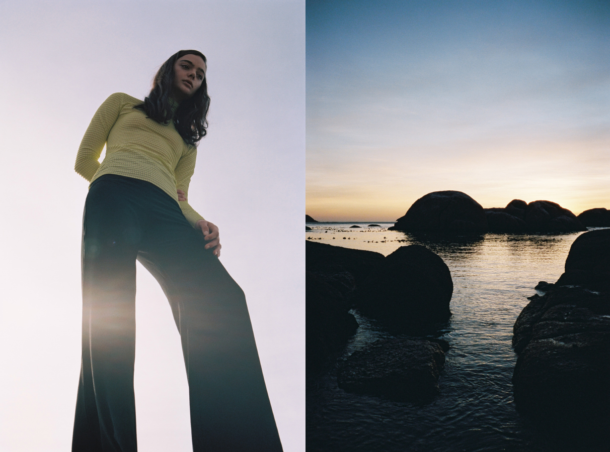 Aran wears top LÉA PECKRE pants AMERICAN APPAREL