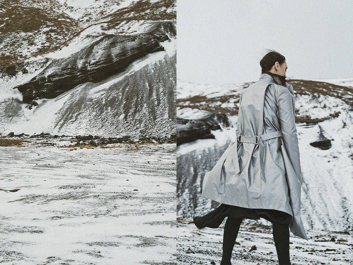 coat JÖR BY GUÐMUNDUR JÖRUNDSSON dress SIGGA MAIJA tights WOLFORD