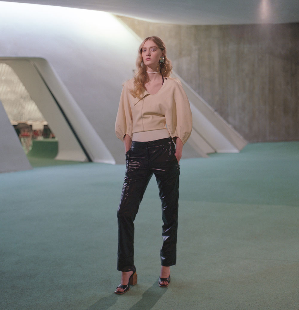 top CÉLINE pants KOCHÉ jewelry VIVEKA BERGSTROM shoes AWAKE