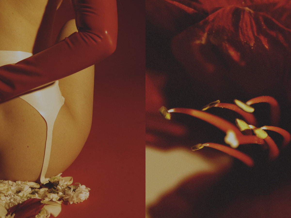 latex gloves and suspender belt WOVO STORE