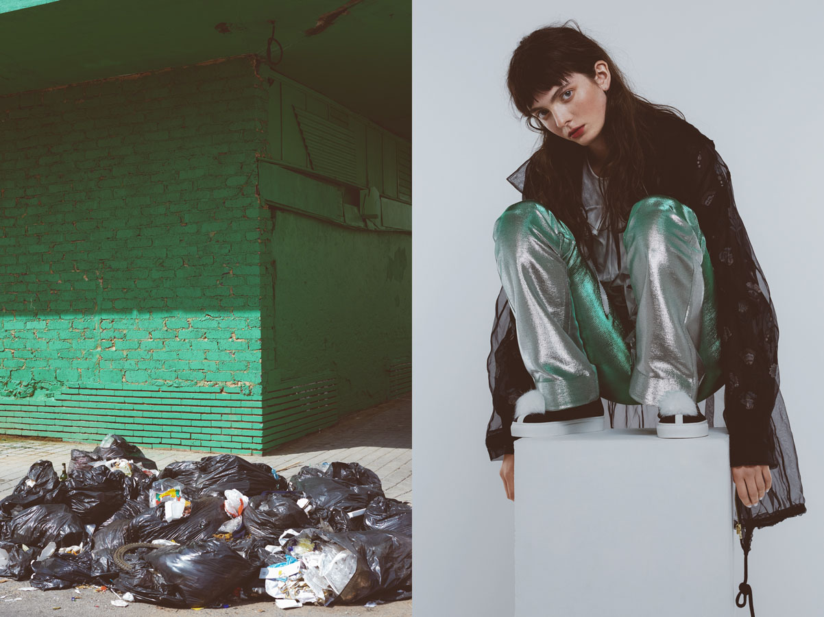top SHAO YEN bomber and parka MARKUS LUPFER pants MANISH ARORA shoes MINNA PARIKKA