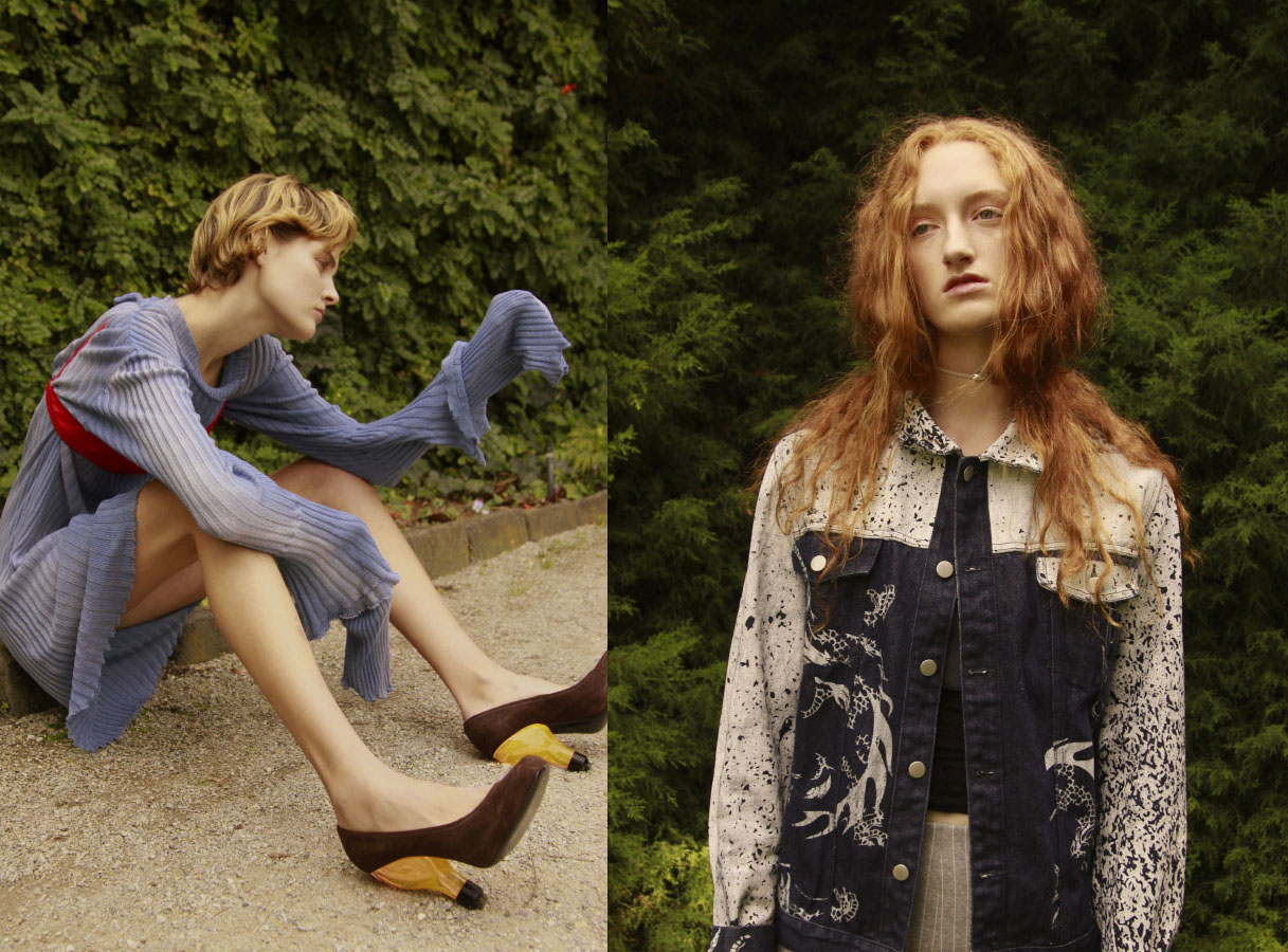 Abby Keep wears dress ANDERS HAAL from HOMECOMING INTL bra PANSY from HOMECOMING INTL shoes LOEWE . Abby Martin wears jacket ESPRESSO RESEARCH necklace HAKUTAKU top and pants PAGEANT