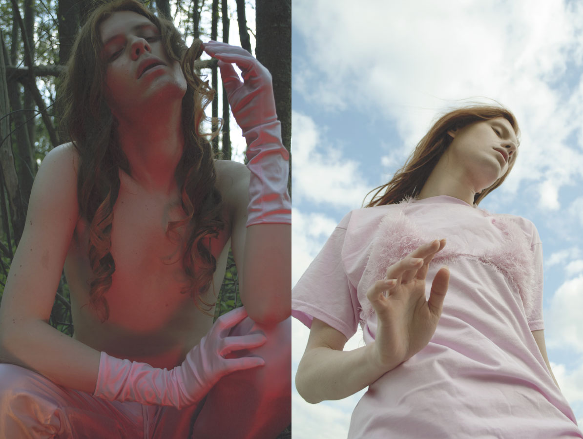 gloves STYLIST'S OWN . bra DRAMAT t-shirt TOPSHOP