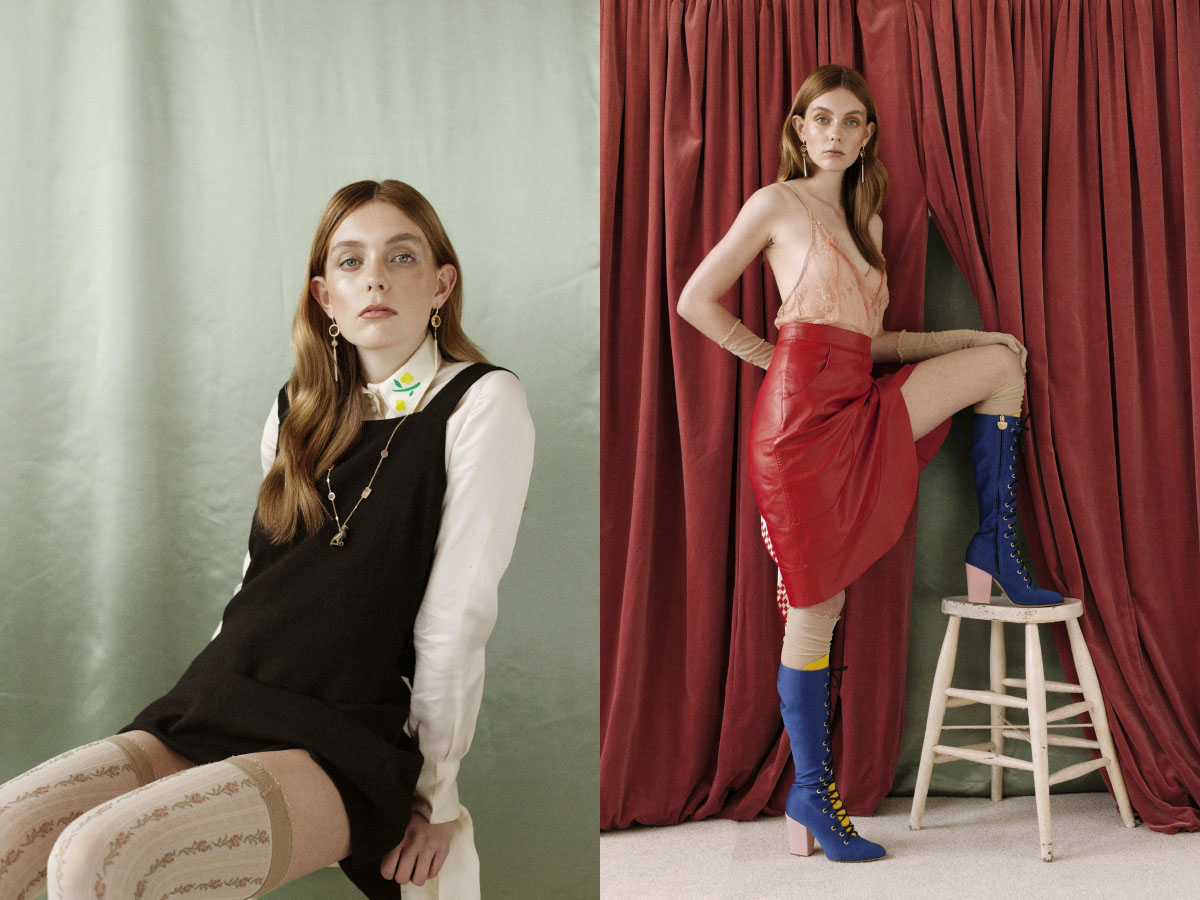 shirt NAYA REA dress STYLIST'S OWN stockings CALZEDONIA earrings and necklace FRANCESCA VILLA . top STYLE STALKER skirt HOUSE OF HOLLAND gloves and stocking JESSICA CABASSA boots CHIARA FERRAGNI handkerchief STYLIST'S OWN earrings FRANCESCA VILLA