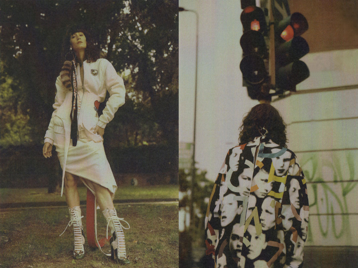 earring MIU MIU earring MARCO GRISOLIA jacket and skirt HAKAAN YILDIRIM shoes GUCCI . dress MARCO GRISOLIA