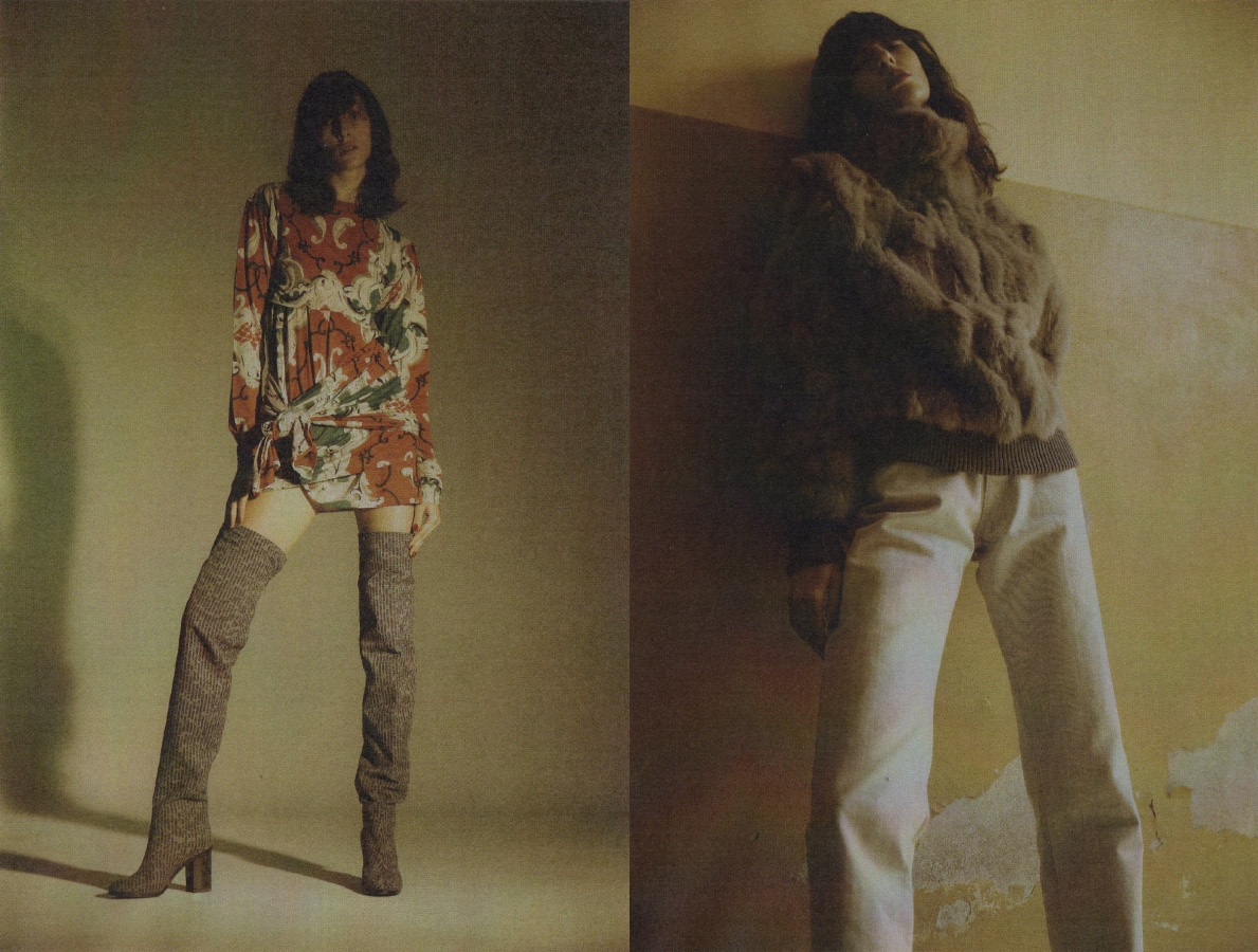 dress JEAN PAUL GAULTIER boots MARIOS . sweater GAS pants MARIOS