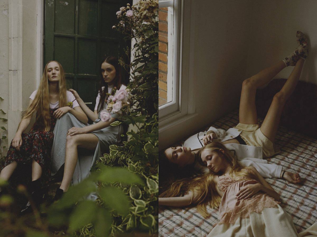 Elizabeth wears t-shirt HOUSE OF DAGMAR dress PREEN LINE boots SOL SANA and Amelia wears t-shirt MONKI dress HOUSE OF DAGMAR boots SOL SANA . Amelia wears shirt EDELINE LEE shorts BACK choker and socks STYLIST'S OWN and Elizabeth wears shirt STYLESSTALKER pants EDELINE LEE