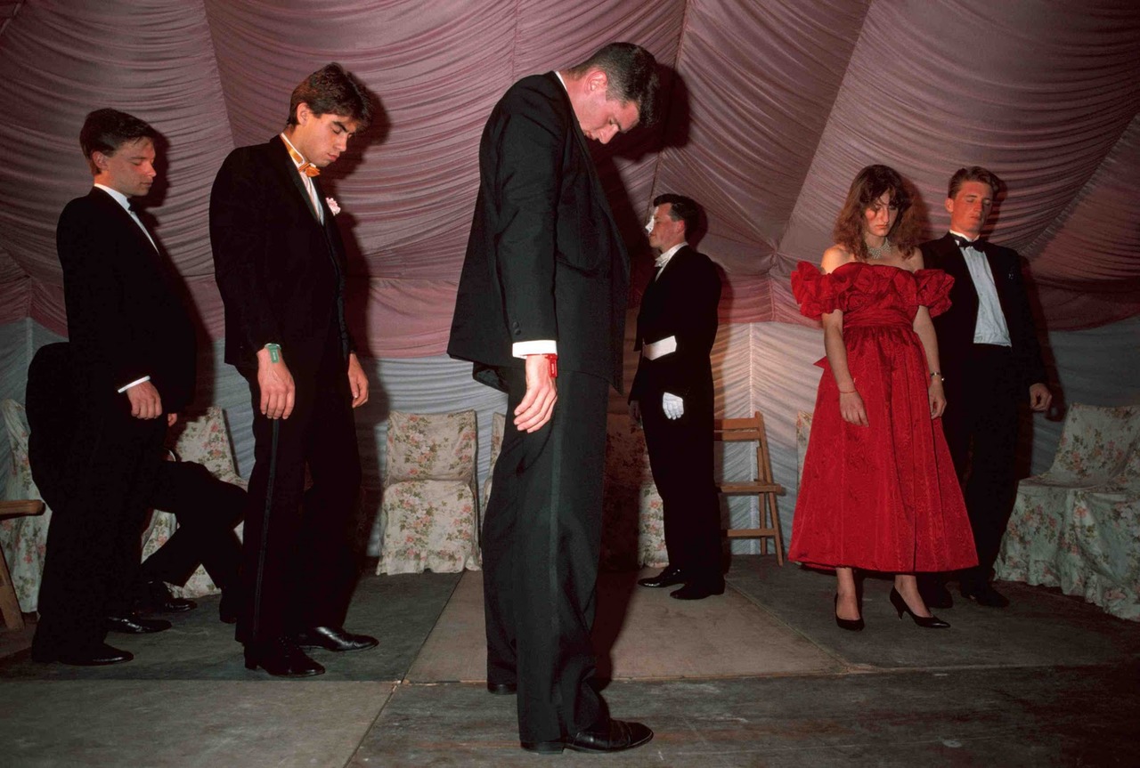 GB, England, Oxford, Students under hypnosis at Spring Ball, 1989, From the Pleasure Principle