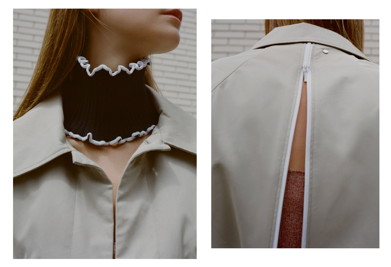 coat BACK collar J.W.ANDERSON . coat BACK dress JH ZANE