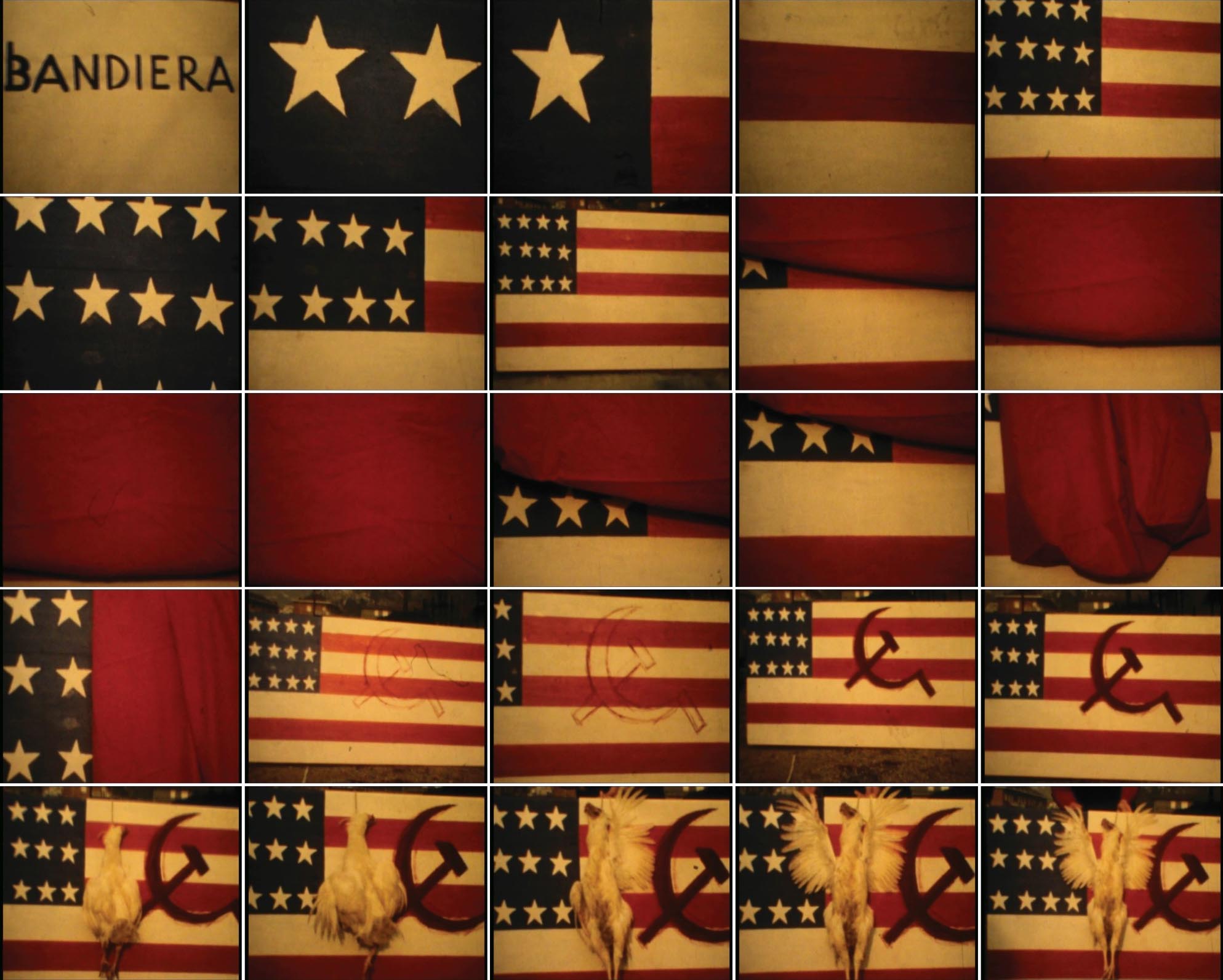 Flag, 1974, silent movie, colour movie, 8 mm