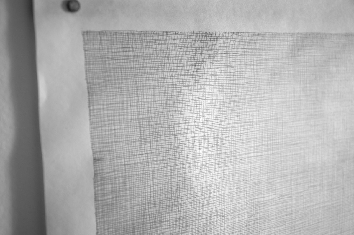 Lignes d'Erre, 2014, open series 6H pencil on 60g, papers variable dimensions, details