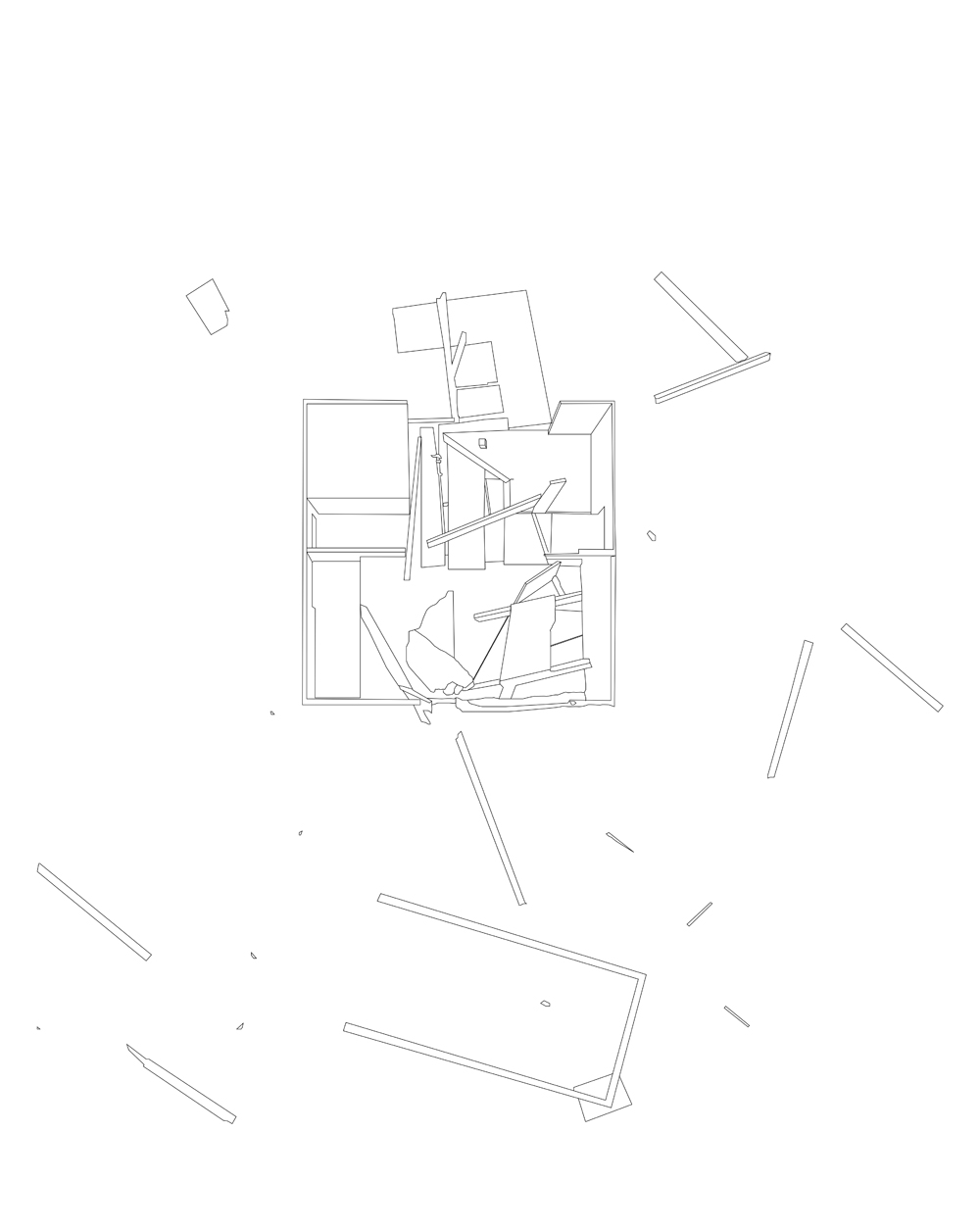 Seulement les ruines, 2016, in progress vector drawing