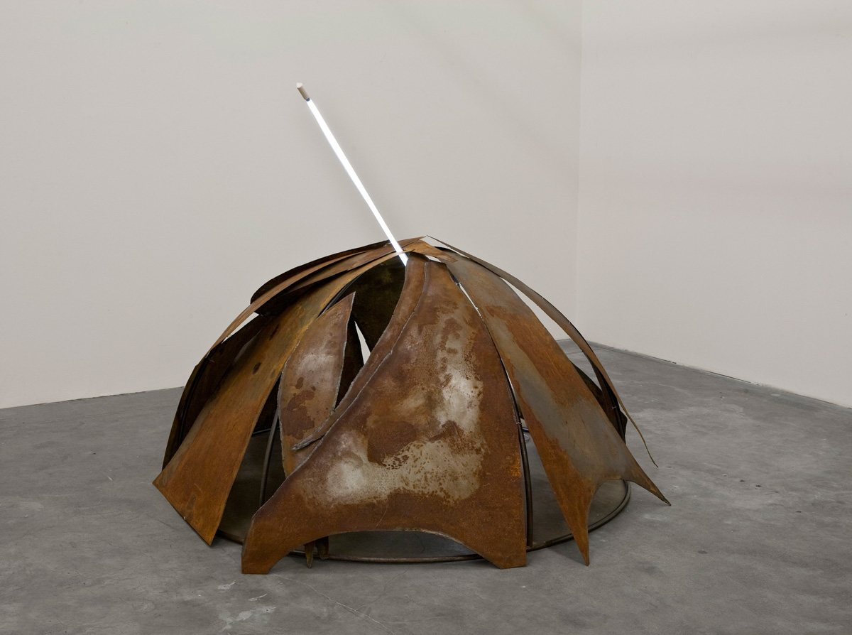 Igloo, 1984 + 1992, steel, neon