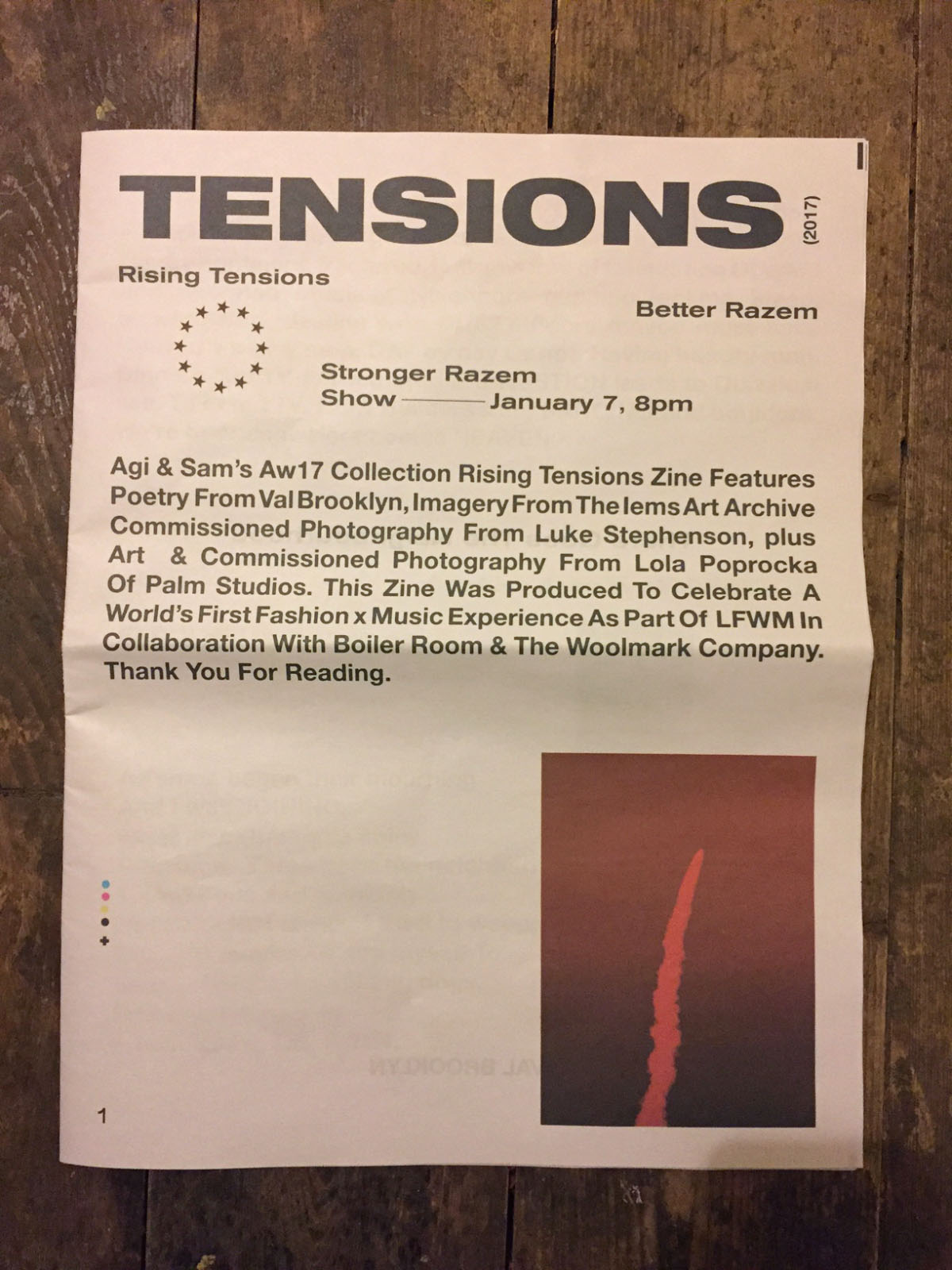 Tensions Zine: Rising Tensions—Better Razem. The zine explores the Post Brexit reality, an anti-nationalist concept.